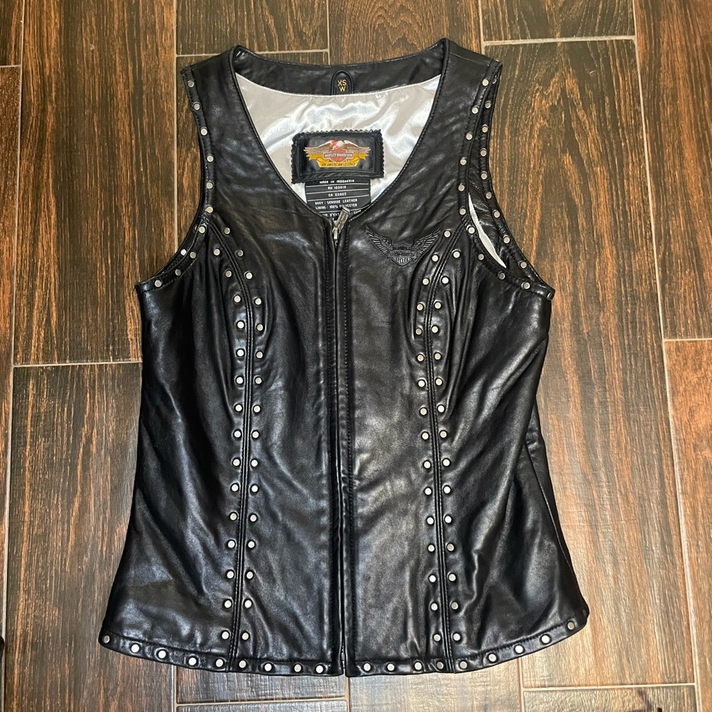 Harley Davidson Leather Vest Womens